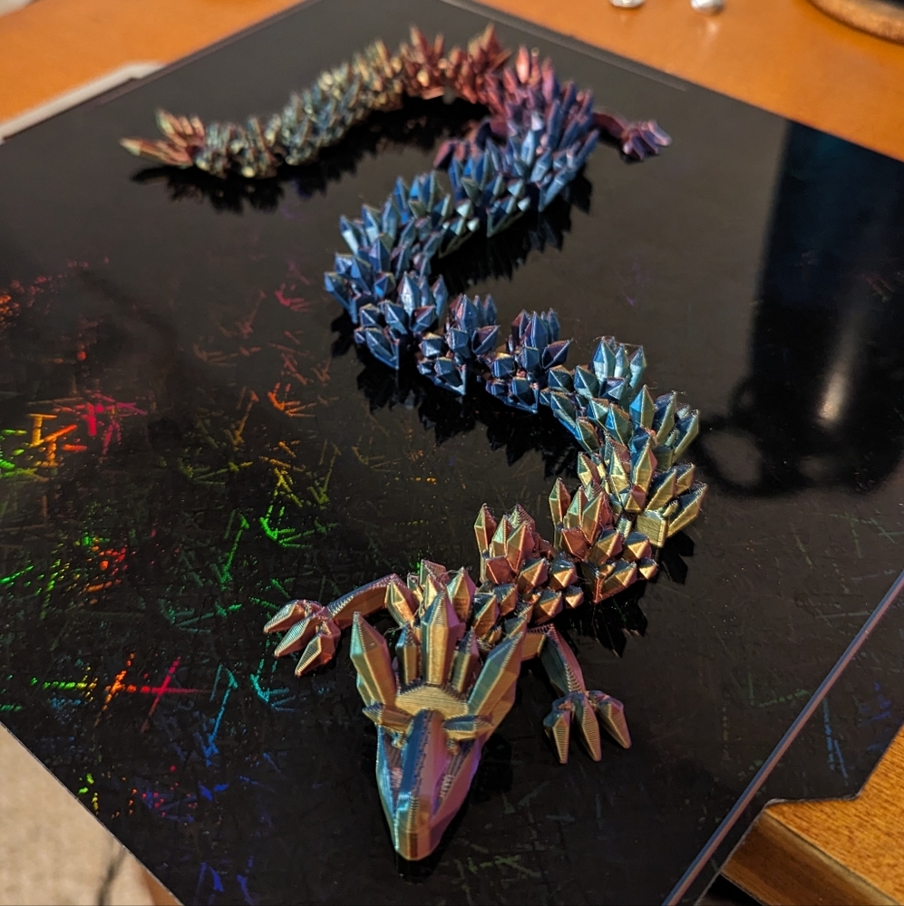 Metallic Crystal Dragon - Articulated Toy As Seen On TikTok!!